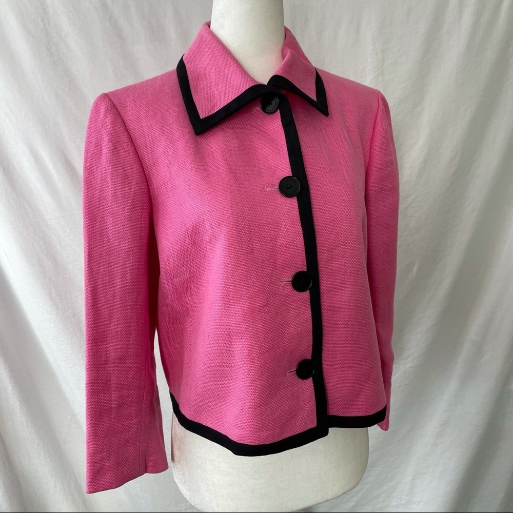 Lauren Ralph Lauren Pink Blazer with Black Trim
